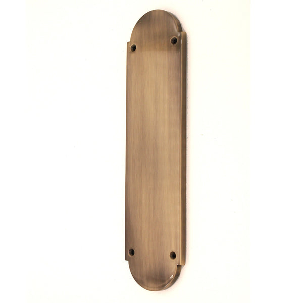 Spira Brass - Victorian Half Round Finger Plate 300mm  - Antique Brass - SB2216ANT - Choice Handles