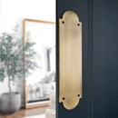 Spira Brass - Victorian Half Round Finger Plate 300mm  - Antique Brass - SB2216ANT - Choice Handles