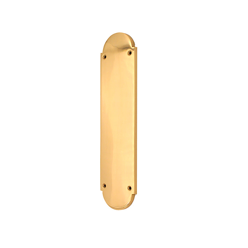Spira Brass - Victorian Half Round Finger Plate 300mm  - Polished Brass - SB2216PB - Choice Handles