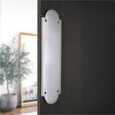 Spira Brass - Victorian Half Round Finger Plate 300mm  - Polished Chrome - SB2216PC - Choice Handles