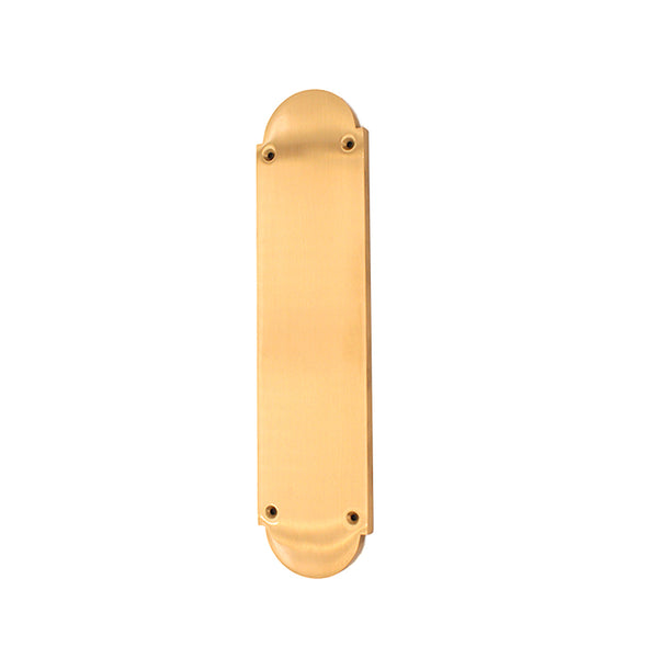 Spira Brass - Victorian Half Round Finger Plate 300mm  - Satin Brass - SB2216SB - Choice Handles