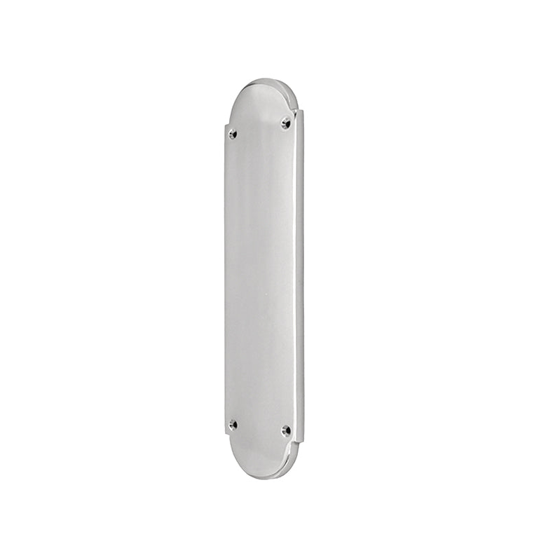 Spira Brass - Victorian Half Round Finger Plate 300mm  - Satin Chrome - SB2216SC - Choice Handles