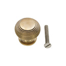 Spira Brass - Beehive Large 40mm Cupboard Knob  - Aged Brass - SB2301AB - Choice Handles