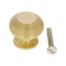 Spira Brass - Beehive Large 40mm Cupboard Satin Brass - SB2301SB - Choice Handles