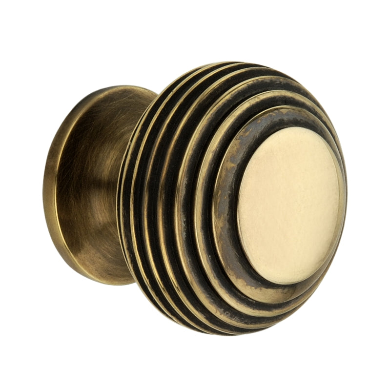 Spira Brass - Beehive Small 30mm Cupboard Knob  - Aged Brass - SB2302AB - Choice Handles