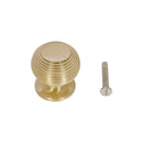 Spira Brass - Beehive Small 30mm Cupboard Satin Brass - SB2302SB - Choice Handles