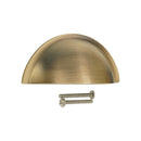 Spira Brass - Slim Cup Handle Small Polished Brass  - Aged Bronze - SB2308ABZ - Choice Handles