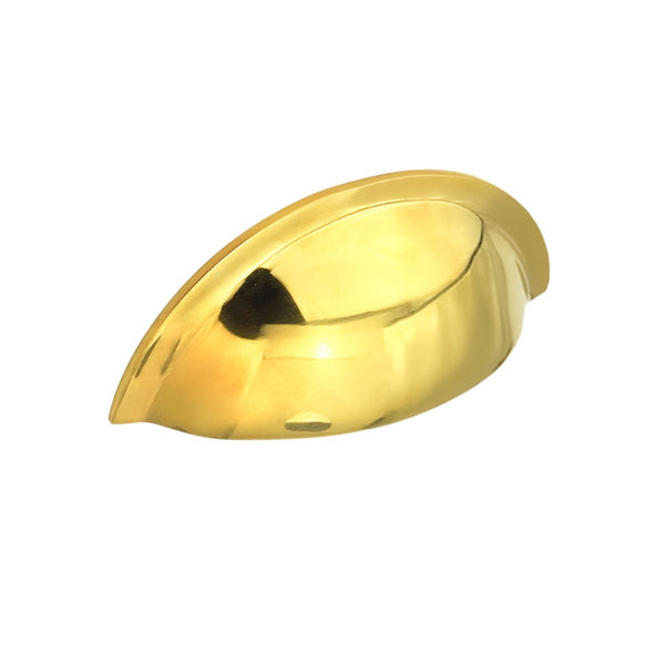 Spira Brass - Slim Cup Handle Small Polished Brass  - Polished Brass Unlacquered - SB2308PBUL - Choice Handles