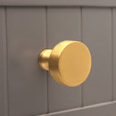 Spira Brass - Round Cupboard Knob  - Satin Brass - SB2309SB - Choice Handles