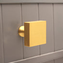 Spira Brass - Square Cupboard Knob  - Satin Brass - SB2310SB - Choice Handles