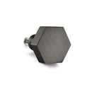 Spira Brass - Hexagonal Cupboard Knob  - Gunmetal Grey - SB2311GG - Choice Handles