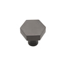 Spira Brass - Hexagonal Cupboard Knob  - Gunmetal Grey - SB2311GG - Choice Handles
