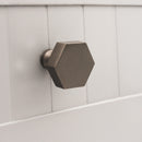 Spira Brass - Hexagonal Cupboard Knob  - Gunmetal Grey - SB2311GG - Choice Handles