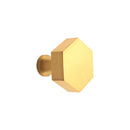 Spira Brass - Hexagonal Cupboard Knob  - Satin Brass - SB2311SB - Choice Handles
