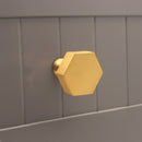 Spira Brass - Hexagonal Cupboard Knob  - Satin Brass - SB2311SB - Choice Handles