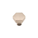 Spira Brass - Hexagonal Cupboard Knob  - Satin Silver - SB2311SS - Choice Handles