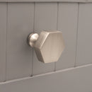 Spira Brass - Hexagonal Cupboard Knob  - Satin Silver - SB2311SS - Choice Handles