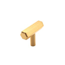 Spira Brass - Hexagonal T bar Cupboard Pull  - Satin Brass - SB2313SB - Choice Handles