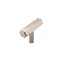 Spira Brass - Hexagonal T bar Cupboard Pull  - Satin Silver - SB2313SS - Choice Handles