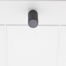 Spira Brass - Knurled Cylinder Cupboard Pull  - Satin Silver - SB2327SS - Choice Handles