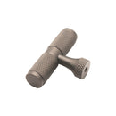 Spira Brass - Knurled T bar Cupboard Pull  - Gunmetal Grey - SB2328GG - Choice Handles