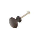 Spira Brass - Mushroom 25mm Cupboard Knob  - Aged Bronze - SB2329ABZ - Choice Handles