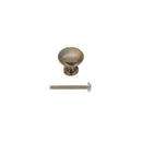 Spira Brass - Mushroom 25mm Cupboard Knob  - Antique Brass - SB2329ANT - Choice Handles