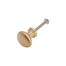 Spira Brass - Mushroom 25mm Cupboard Knob  - Satin Brass - SB2329SB - Choice Handles