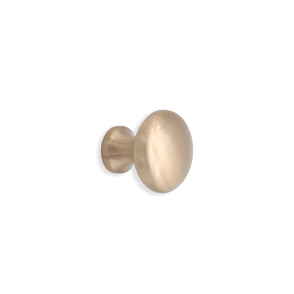 Spira Brass - Mushroom 25mm Cupboard Knob  - Satin Brass - SB2329SB - Choice Handles