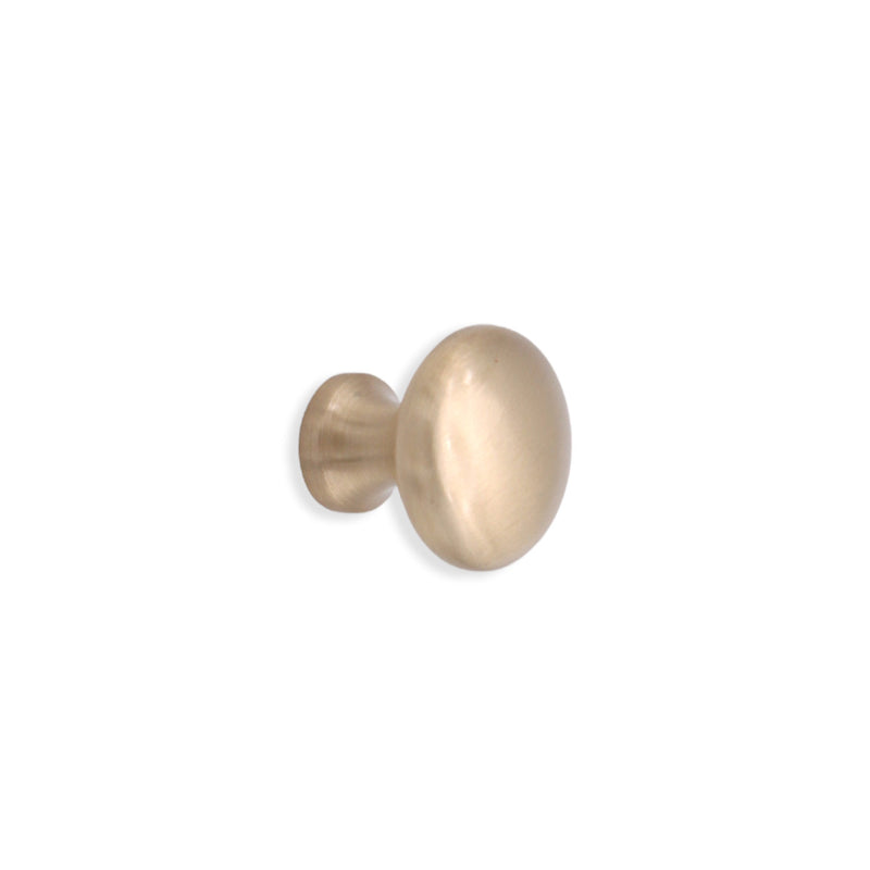 Spira Brass - Mushroom 25mm Cupboard Knob  - Satin Brass - SB2329SB - Choice Handles