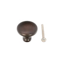 Spira Brass - Mushroom 32mm Cupboard Knob - Aged Bronze - SB2330ABZ - Choice Handles