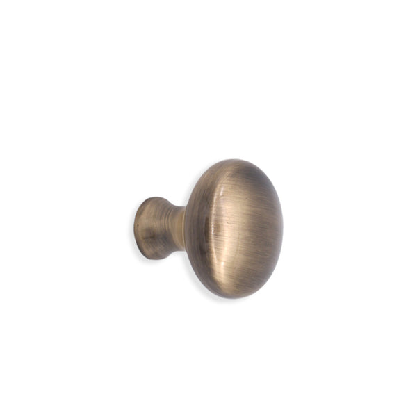 Spira Brass - Mushroom 32mm Cupboard Knob - Antique Brass - SB2330ANT - Choice Handles