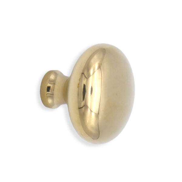 Spira Brass - Mushroom 38mm Cupboard Knob  - Polished Brass Unlacquered - SB2331PBUL - Choice Handles