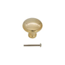Spira Brass - Mushroom 32mm Cupboard Knob - Polished Brass Unlacquered - SB2330PBUL - Choice Handles