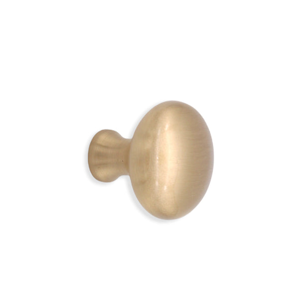 Spira Brass - Mushroom 32mm Cupboard Knob - Satin Brass - SB2330SB - Choice Handles