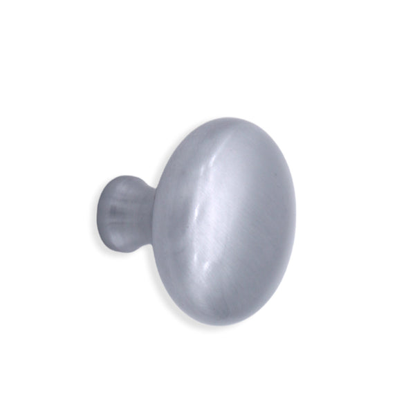 Spira Brass - Mushroom 38mm Cupboard Knob  - Satin Chrome - SB2331SC - Choice Handles