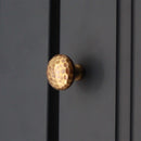 Spira Brass - Hammered Mushroom 32mm Cupboard Knob  - Aged Brass - SB2337AB - Choice Handles