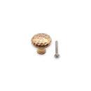 Spira Brass - Hammered Mushroom 32mm Cupboard Knob  - Aged Brass - SB2337AB - Choice Handles