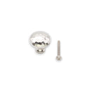 Spira Brass - Hammered Mushroom 32mm Cupboard Knob  - Polished Nickel - SB2337PN - Choice Handles