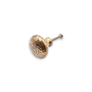 Spira Brass - Hammered Mushroom 38mm Cupboard Knob - Aged Brass - SB2338AB - Choice Handles