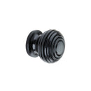 Spira Brass - Beehive Large Cupboard Knob - Ebonised - SB2339L - Choice Handles