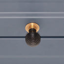 Spira Brass - Ebonised Preston Large Cupboard Knob  - Aged Brass - SB2341AB - Choice Handles