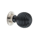 Spira Brass - Ebonised Preston Large Cupboard Knob  - Polished Nickel - SB2341PN - Choice Handles