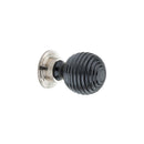 Spira Brass - Ebonised Preston Large Cupboard Knob  - Polished Nickel - SB2341PN - Choice Handles
