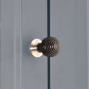 Spira Brass - Ebonised Preston Large Cupboard Knob  - Polished Nickel - SB2341PN - Choice Handles