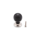 Spira Brass - Ebonised Preston Large Cupboard Knob  - Polished Nickel - SB2341PN - Choice Handles