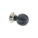 Spira Brass - Ebonised Preston Small Cupboard Knob  - Polished Nickel - SB2342PN - Choice Handles