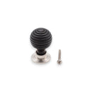 Spira Brass - Ebonised Preston Small Cupboard Knob  - Polished Nickel - SB2342PN - Choice Handles