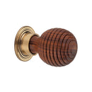 Spira Brass - Rosewood Preston Small Cupboard Knob  - Aged Brass - SB2344AB - Choice Handles