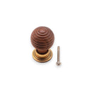 Spira Brass - Rosewood Preston Small Cupboard Knob  - Aged Brass - SB2344AB - Choice Handles